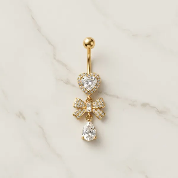 Gold_Stainless_Steel_Belly_Button_Ring_For_Women