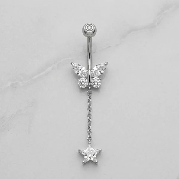 Silver_Stainless_Steel_Belly_Button_Ring_For_Women