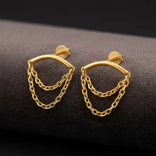 Gold_Stainless_Steel_Helix_Earrings_For_Women
