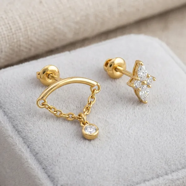 Gold_Stainless_Steel_Helix_Earrings_For_Women