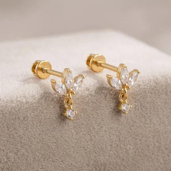 Gold_Stainless_Steel_Helix_Earrings_For_Women