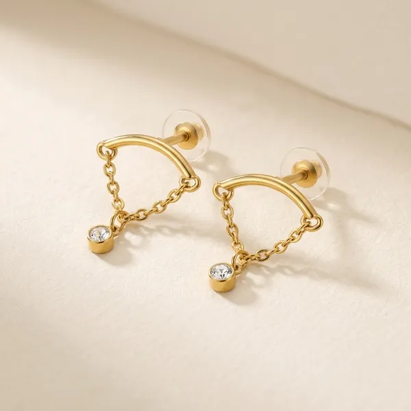 Gold_Stainless_Steel_Helix_Earrings_For_Women