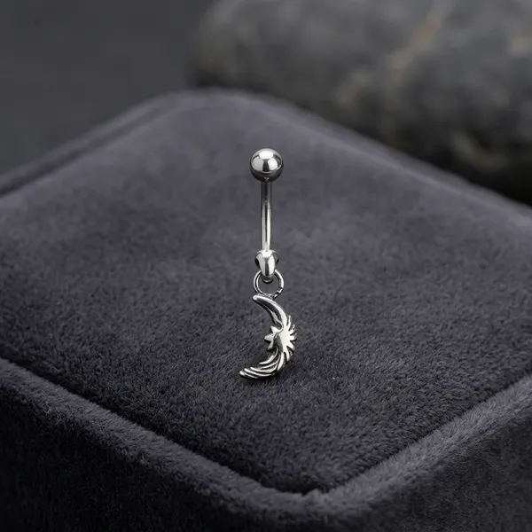 Silver_Stainless_Steel_Belly_Button_Ring_For_Women