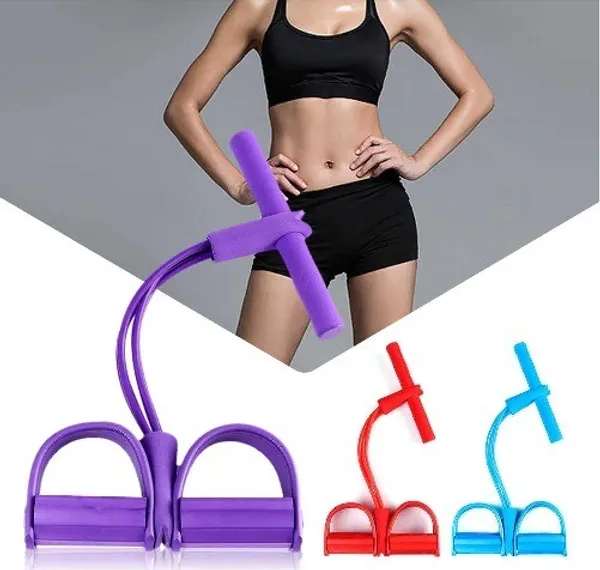 Purple_Latex_4-Tube_Pedal_Resistance_Band_With_Foam_Handle