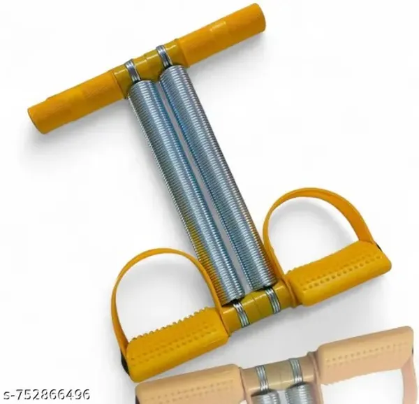 Yellow_Dual_Steel_Spring_Tummy_Trimmer_With_Foot_Pedals