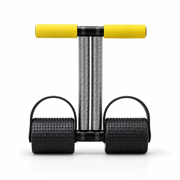 Yellow_Steel_Double_Spring_Tummy_Trimmer_With_Foot_Pedals