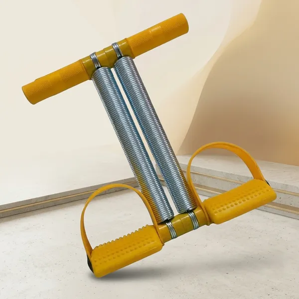 Yellow_Dual_Steel_Spring_Tummy_Trimmer_With_Foot_Pedals