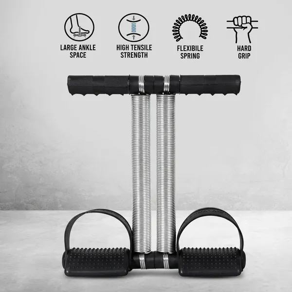 Black_Dual_Steel_Spring_Tummy_Trimmer_With_Foot_Pedals