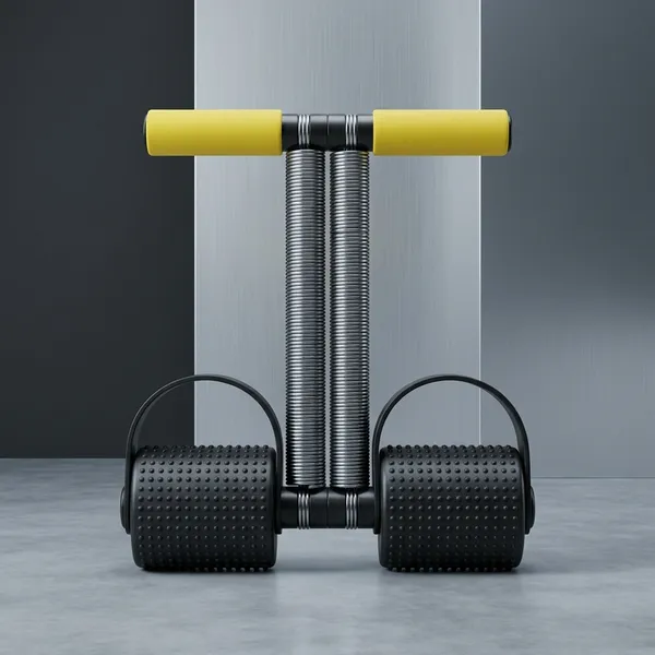 Yellow_Steel_Double_Spring_Tummy_Trimmer_With_Foot_Pedals