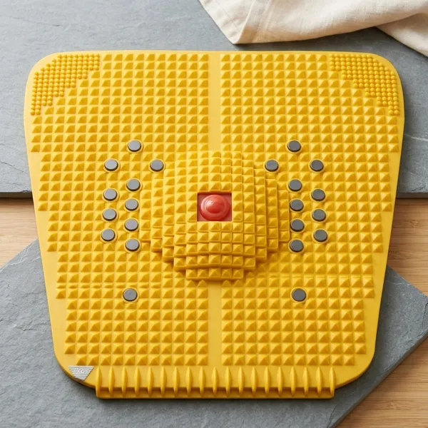 Yellow_Plastic_Acupressure_Foot_Massage_Mat_With_Magnetic_Points