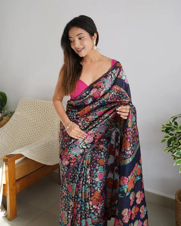 Black_Silk_Floral_Printed_Saree_For_Women