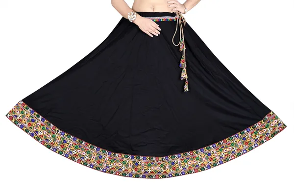 Black_Rayon_Flared_Mirror_Work_Lehenga_For_Women