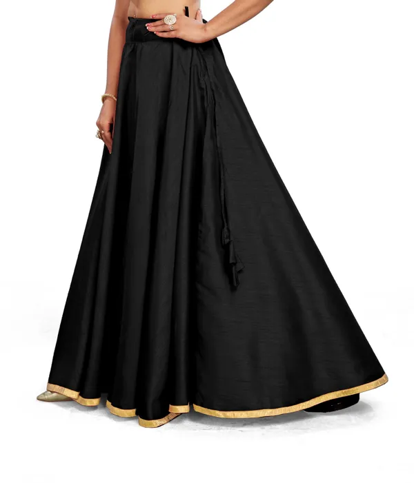 Black_Polyester_Flared_Full_Length_Lehenga_Skirt_For_Women