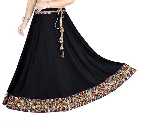 Black_Rayon_Flared_Mirror_Work_Lehenga_For_Women