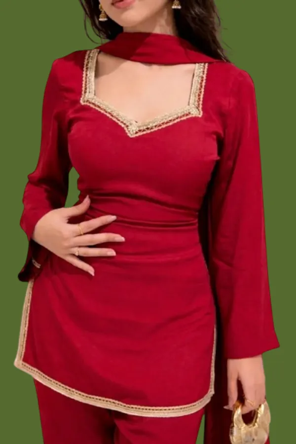 Red_Georgette_Ethnic_Kurta_With_Palazzo_And_Dupatta_Set_For_Women