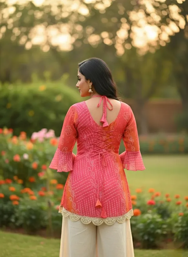 Pink_Georgette_Relaxed_Fit_Printed_Kurti_For_Women
