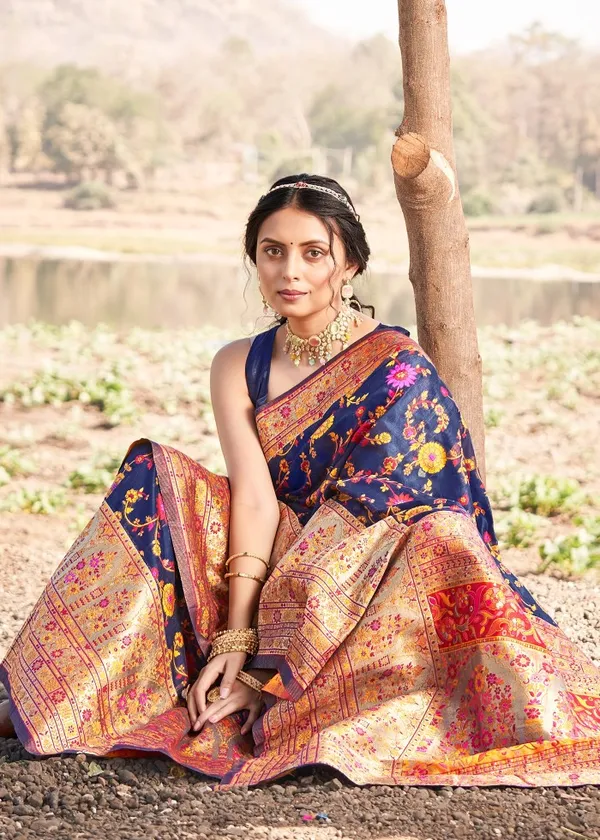 Blue_Premium_Silk_Saree_For_Women