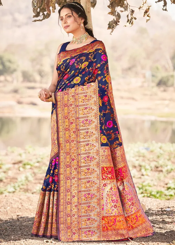 Blue_Premium_Silk_Saree_For_Women