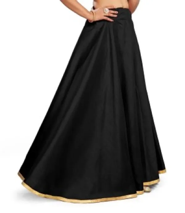 Black_Polyester_Flared_Full_Length_Lehenga_Skirt_For_Women