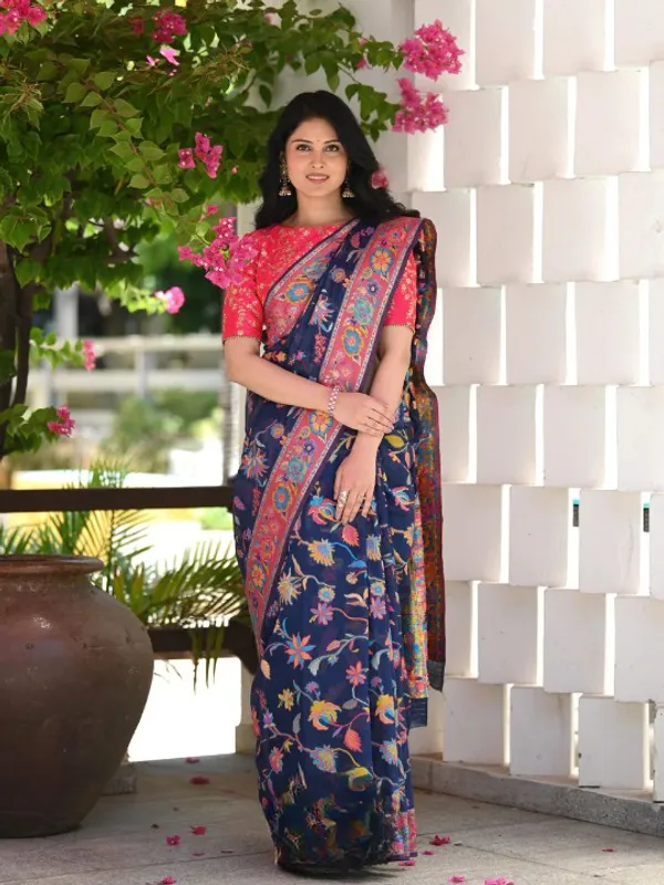 Blue_Premium_Silk_Saree_For_Women