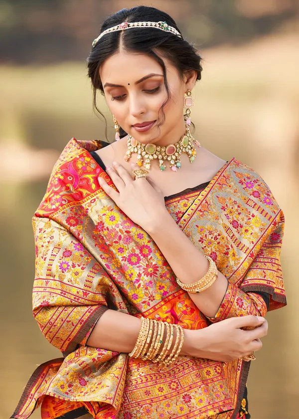 Black_Kashmiri_Jamawar_Saree_For_Women