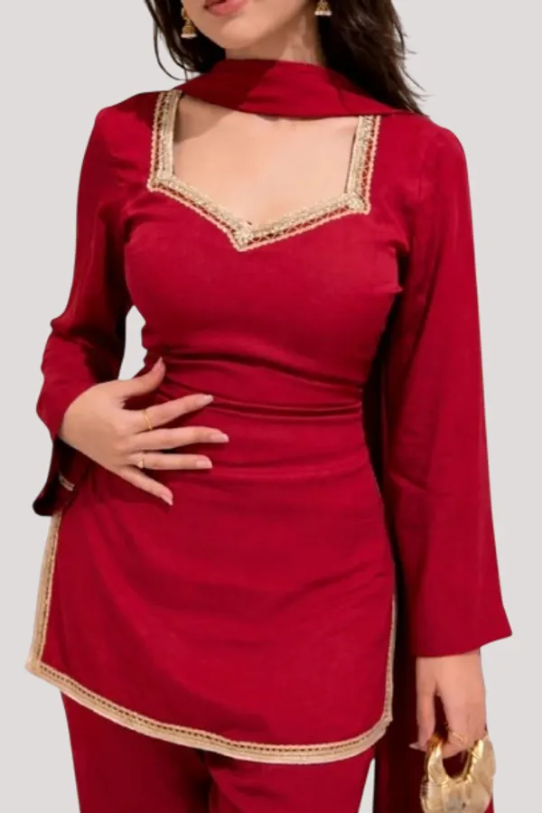 Red_Georgette_Ethnic_Kurta_With_Palazzo_And_Dupatta_Set_For_Women