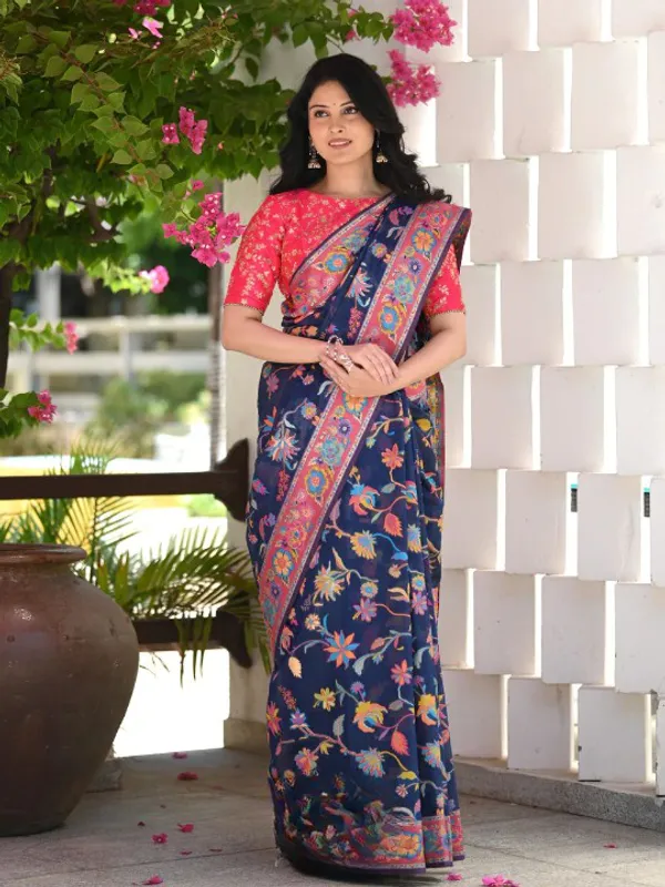 Blue_Premium_Silk_Saree_For_Women