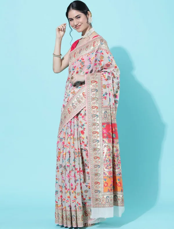 White_Premium_Silk_Saree_For_Women