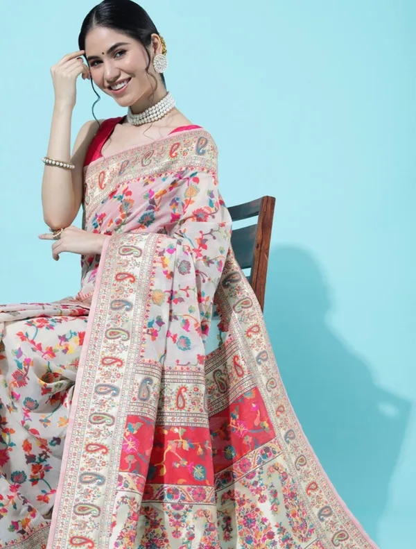 White_Premium_Silk_Saree_For_Women