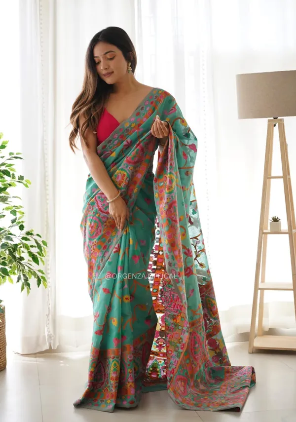 Multicolor_Silk_Printed_Saree_For_Women