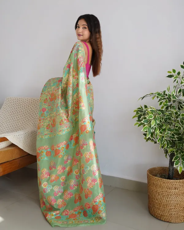 Green_Silk_Floral_Printed_Saree_For_Women