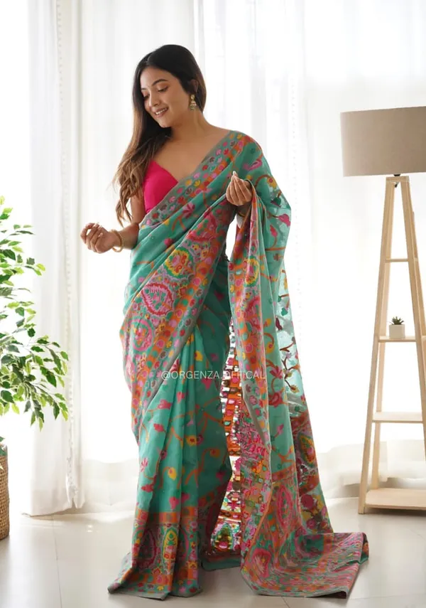 Multicolor_Silk_Printed_Saree_For_Women