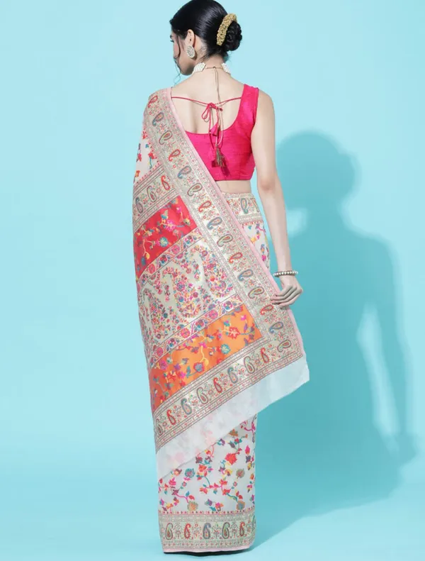 White_Premium_Silk_Saree_For_Women