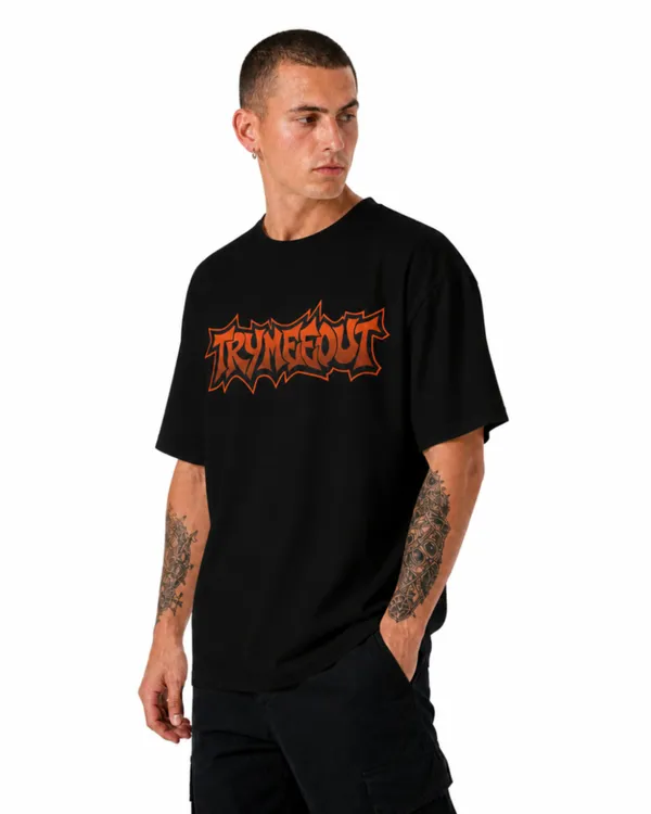 Men's_&_Women's_|_TRYMEEOUT_ORANGE_DISTORTED_GRAFFITI_|_BLACK_Oversized_Graphic_Printed_T-Shirt_|_100%_Cotton