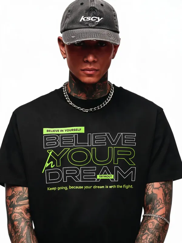 Men's_&_Women's_|_BELIEVE_IN_YOUR_DREAMS_|_BLACK_Oversized_Graphic_Printed_T-Shirt_|_100%_Cotton