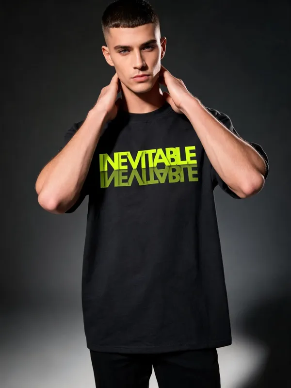 Men's_&_Women's_|_INEVITABLE_MIRROR_|_BLACK_Oversized_Graphic_Printed_T-Shirt_|_100%_Premium_Terry_Cotton