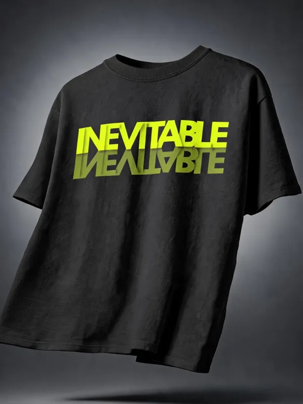Men's_&_Women's_|_INEVITABLE_MIRROR_|_BLACK_Oversized_Graphic_Printed_T-Shirt_|_100%_Premium_Terry_Cotton