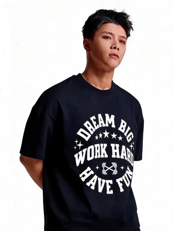 Men's_&_Women's_|_DREAM_BIG_WORK_HARD_|_BLACK_Oversized_Graphic_Printed_T-Shirt_|_100%_Cotton