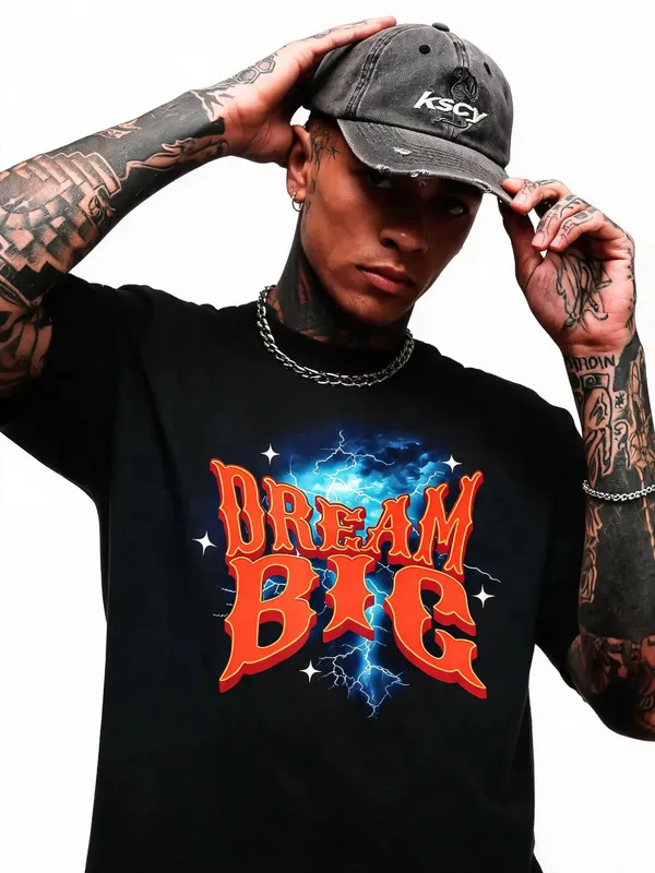 Men's_&_Women's_|_DREAM_BIG_|_BLACK_Oversized_Graphic_Printed_T-Shirt_|_100%_Cotton