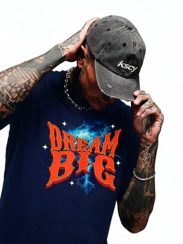 Men's_&_Women's_|_DREAM_BIG_|_NAVY_BLUE_Oversized_Graphic_Printed_T-Shirt_|_100%_Cotton