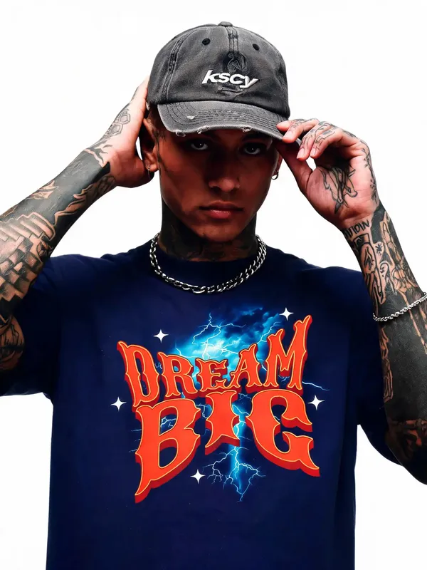 Men's_&_Women's_|_DREAM_BIG_|_NAVY_BLUE_Oversized_Graphic_Printed_T-Shirt_|_100%_Cotton