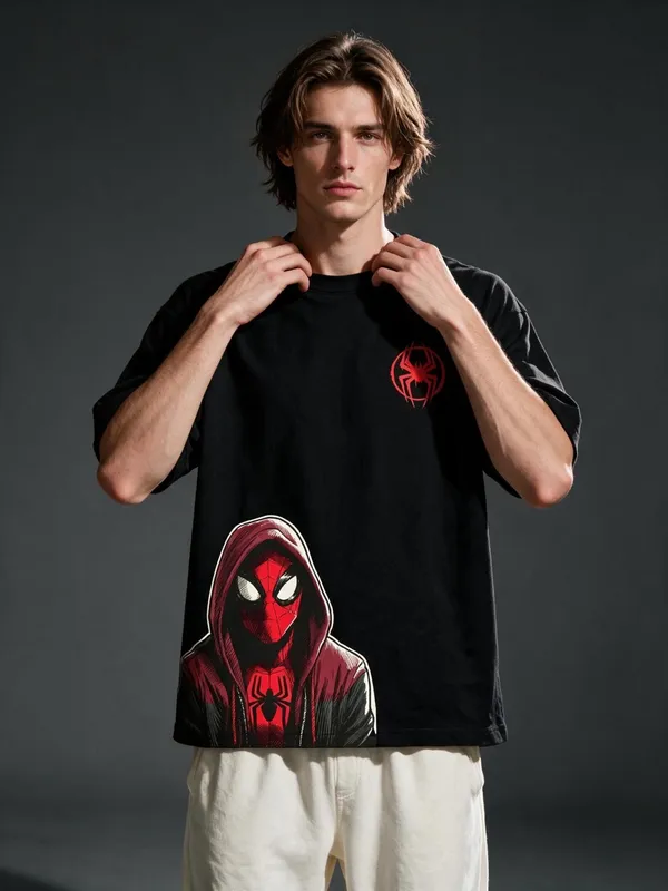 Men's_&_Women's_|_SPIDER_|_BLACK_WHITE_Oversized_Graphic_Printed_T-Shirt_|_100%_Premium_Terry_Cotton