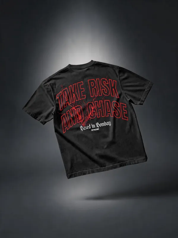 Men's_&_Women's_|_TAKE_RISK_AND_CHASE_|_BLACK_Oversized_Graphic_Printed_T-Shirt_|_100%_Premium_Terry_Cotton