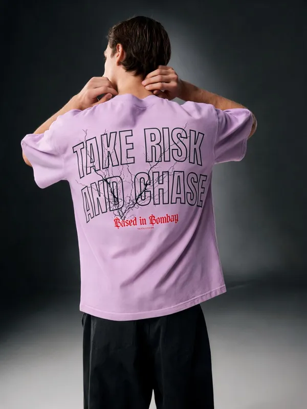 Men's_&_Women's_|_TAKE_RISK_AND_CHASE_|_LAVENDER_Oversized_Graphic_Printed_T-Shirt_|_100%_Premium_Terry_Cotton