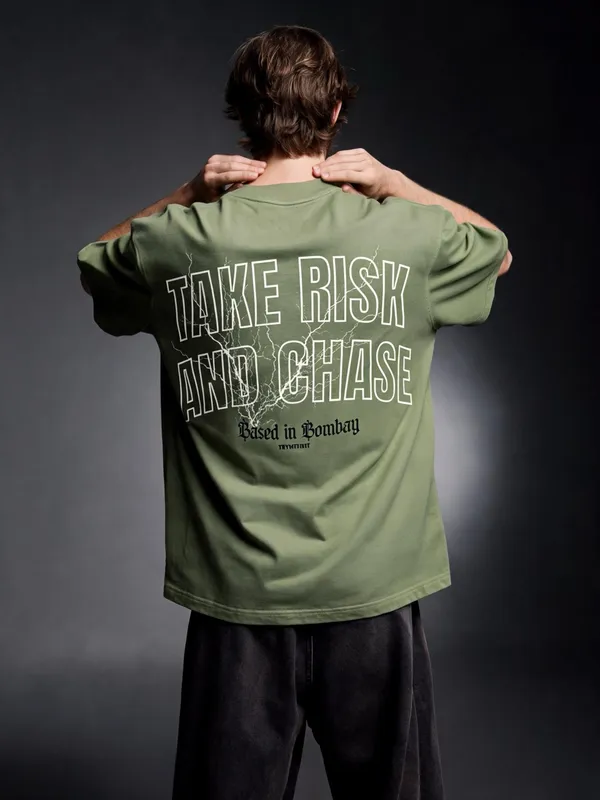 Men's_&_Women's_|_TAKE_RISK_AND_CHASE_|_OLIVE_GREEN_Oversized_Graphic_Printed_T-Shirt_|_100%_Premium_Terry_Cotton