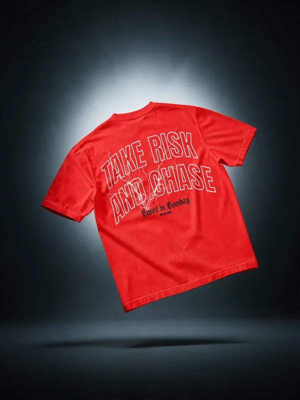 Men's_&_Women's_|_TAKE_RISK_AND_CHASE_|_RED_Oversized_Graphic_Printed_T-Shirt_|_100%_Premium_Terry_Cotton