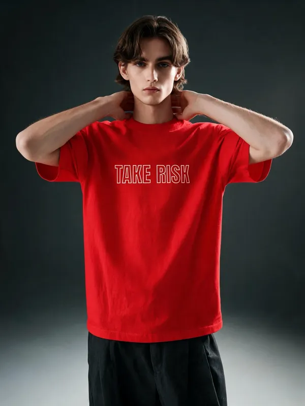 Men's_&_Women's_|_TAKE_RISK_AND_CHASE_|_RED_Oversized_Graphic_Printed_T-Shirt_|_100%_Premium_Terry_Cotton