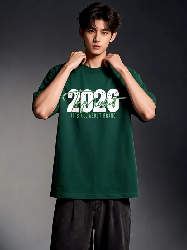 Men's_&_Women's_|_TRYMEEOUT_2026_|_BOTTLE_GREEN_Oversized_Graphic_Printed_T-Shirt_|_100%_Cotton