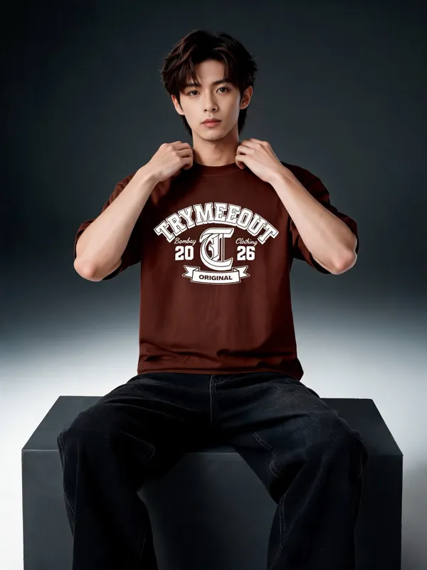 Men's_&_Women's_|_TRYMEEOUT_BOMBAY_2026__|_BROWN_Oversized_Graphic_Printed_T-Shirt_|_100%_Cotton