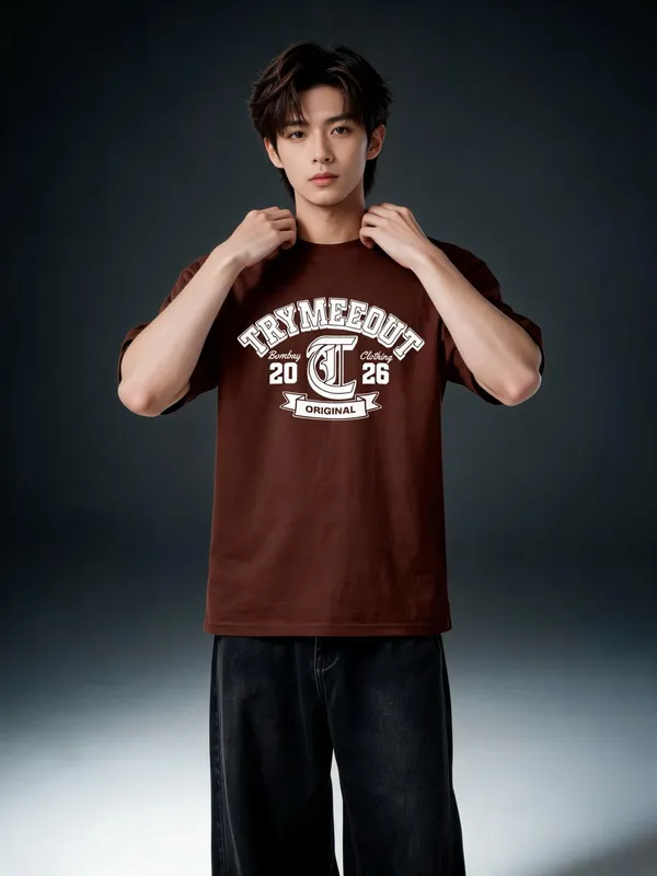Men's_&_Women's_|_TRYMEEOUT_BOMBAY_2026__|_BROWN_Oversized_Graphic_Printed_T-Shirt_|_100%_Cotton